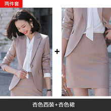 Load image into Gallery viewer, 2020 Black Apricot Female Elegant Women's Suit Set Blazer and Trouser Pant Business Uniform Clothing Women Lady Tops and Blouses