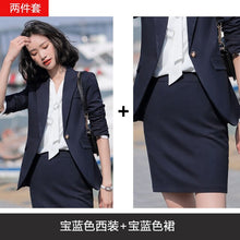 Load image into Gallery viewer, 2020 Black Apricot Female Elegant Women's Suit Set Blazer and Trouser Pant Business Uniform Clothing Women Lady Tops and Blouses