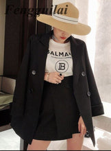 Load image into Gallery viewer, Two Piece Set Lady Casual Blazer + Mini Skirt Clothing Set Women Spring Autumn 2020 New Female Office OL Outfits Workwear