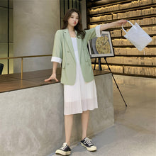 Load image into Gallery viewer, Fashion Suit Women's Clothing New Loose Cotton and Linen Small Suit Jacket Suspender Dress Suit Korean Two-piece Suit Female
