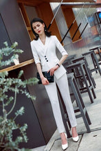 Load image into Gallery viewer, Hot Formal Elegant Uniform Styles Blazers Suits Two Piece with Tops and Skirt for Ladies Office Work Wear Jacket Sets Clothings
