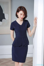 Load image into Gallery viewer, Elegant Women Blazer Skirts Women's 2-piece Skirt Suit Set Clothing Formal Short Sleeve Blazer and Jackets Office Ladies OL Set