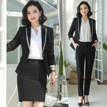 Load image into Gallery viewer, Business Clothing Women Suit Fashion High Quality Long Sleeve Temperament Suit Women Fashion Trousers Suit Work Two-piece Suit