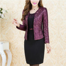 Load image into Gallery viewer, 2 Pieces Free Shipping New High Quality Autumn Winter Fashion Dress Mid Old Age Women Clothing Plus Size Set Suit Slim Mother 4x