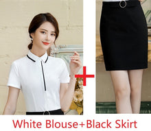 Load image into Gallery viewer, Two Piece Sets With Skirt and Blouses For Business Women Work Wear Suits Formal OL Styles Office 2019 Spring Summer Clothing Set