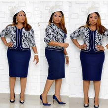 Load image into Gallery viewer, Elegant Dress Suits Women Slim OL Casual Office Ladies Business Formal Work Wear Blazer Pencil Dress Plus Size African Clothing
