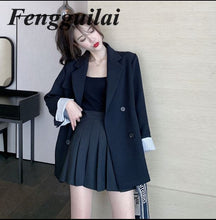 Load image into Gallery viewer, Two Piece Set Lady Casual Blazer + Mini Skirt Clothing Set Women Spring Autumn 2020 New Female Office OL Outfits Workwear
