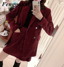 Load image into Gallery viewer, Two Piece Set Lady Casual Blazer + Mini Skirt Clothing Set Women Spring Autumn 2020 New Female Office OL Outfits Workwear
