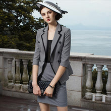 Load image into Gallery viewer, Skirt Suits Women 2 Piece Set Office Lady Business Formal Work Blazer Coat and Mini Pencil Skirt Elegant OL Female Suit Clothing
