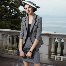 Load image into Gallery viewer, Skirt Suits Women 2 Piece Set Office Lady Business Formal Work Blazer Coat and Mini Pencil Skirt Elegant OL Female Suit Clothing
