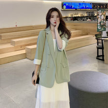 Load image into Gallery viewer, Fashion Suit Women's Clothing New Loose Cotton and Linen Small Suit Jacket Suspender Dress Suit Korean Two-piece Suit Female
