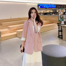 Load image into Gallery viewer, Fashion Suit Women's Clothing New Loose Cotton and Linen Small Suit Jacket Suspender Dress Suit Korean Two-piece Suit Female
