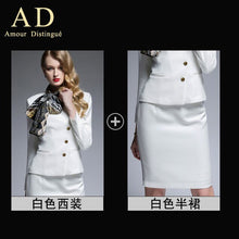 Load image into Gallery viewer, Dress Suit 2 Two Piece Set Elegant Long Sleeve Blazer Coat High Quality Office Lady Formal Work Wear Outfits Uniform Clothing

