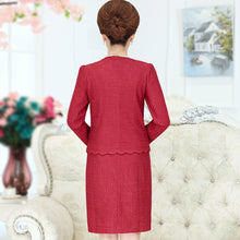 Load image into Gallery viewer, Women's Bodycon Pencil Dress Suits Jacket 2 Piece Set Office Ladies Wear Autumn Winter Formal Wedding Guest Clothing Plus Size
