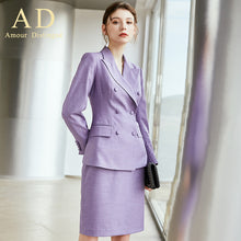 Load image into Gallery viewer, Spring Autumn Office Lady Skirt Suits Female OL Formal Business 2 Two Piece Set Elegant Slim Fit Blazer Jacket Womens Clothing
